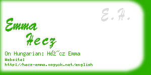 emma hecz business card